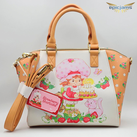 Loungefly Strawberry Shortcake & Friends Birthday Satchel Bag Purse New - Picture 5 of 5
